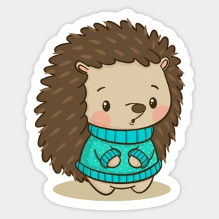 Winter Hedgehog Sticker